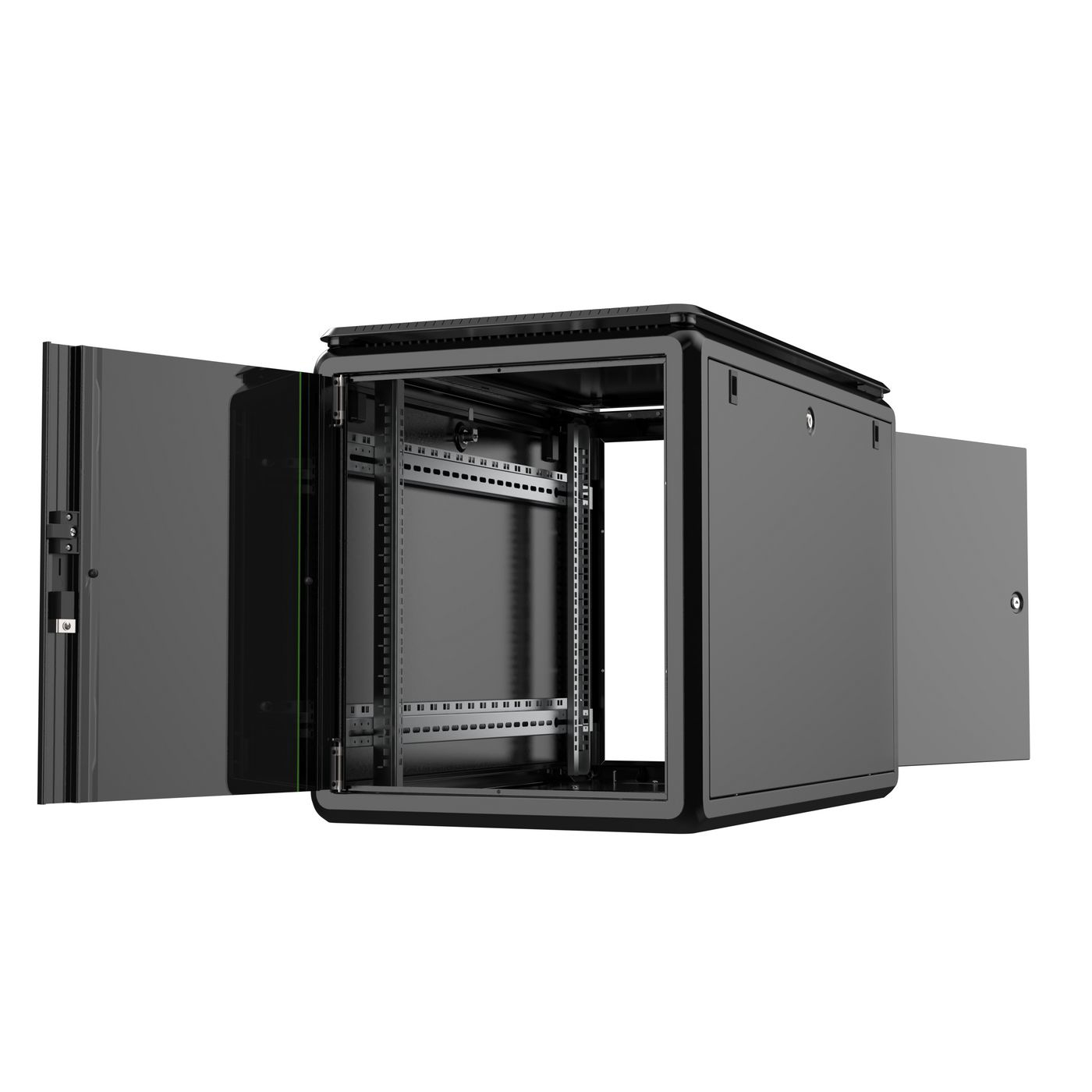 Lanview RDL12U61BL rack cabinet 12U Freestanding rack Black – image 2