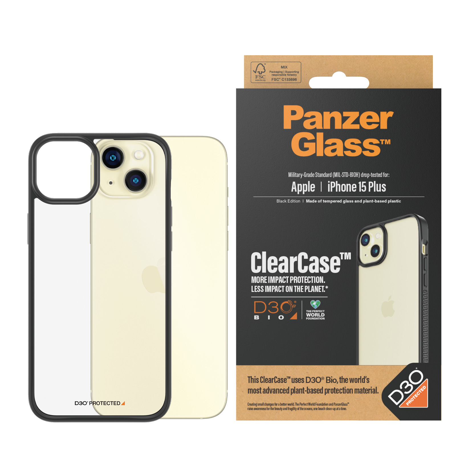 PanzerGlass® ClearCase Transparent & D3O® iPhone 15 Plus – image 2