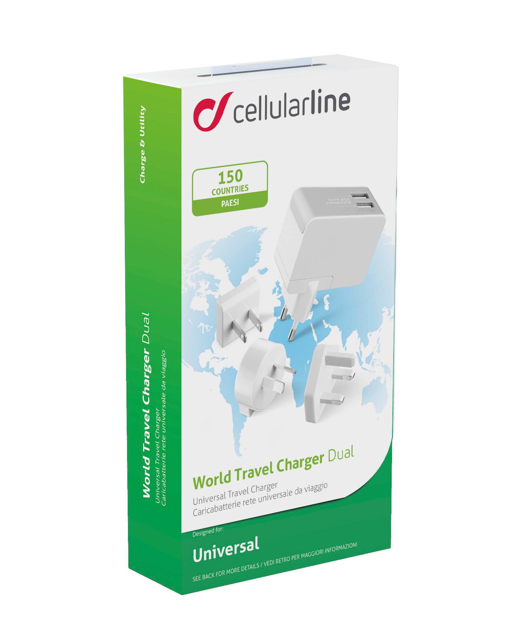 Cellularline USB World Travel Charger Dual - Universale – image 2
