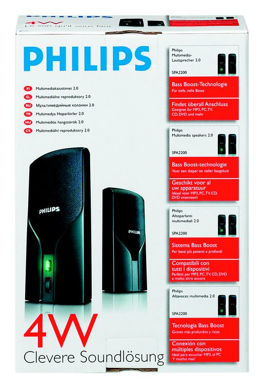 Philips SPA2200/00 loudspeaker Black Wired – image 2