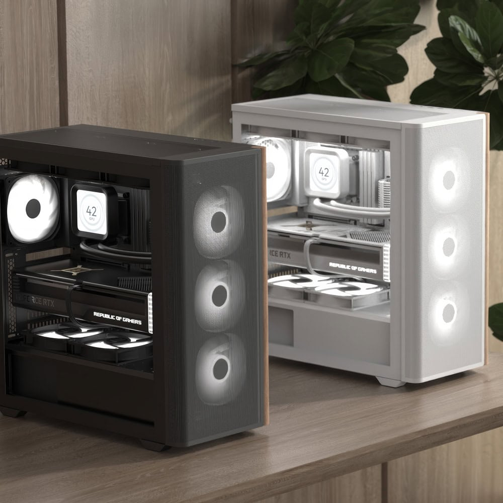 Aerocool D501A Midi Tower Black, Wood – image 6