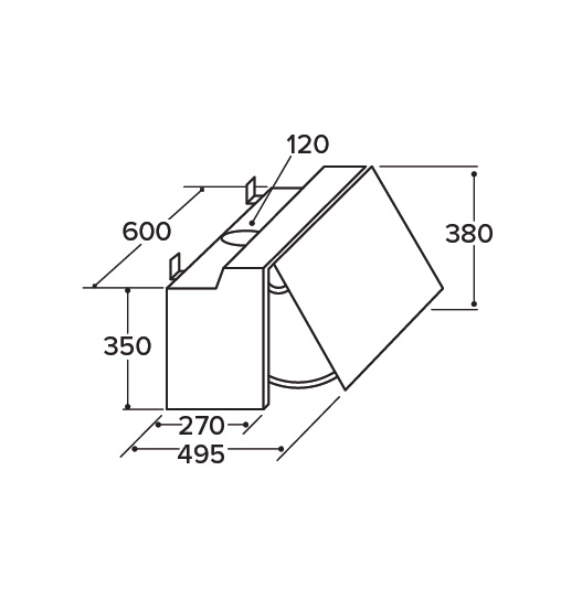 CDA EIN60FSI 60cm integrated extractor with metallic filter, silver – image 2
