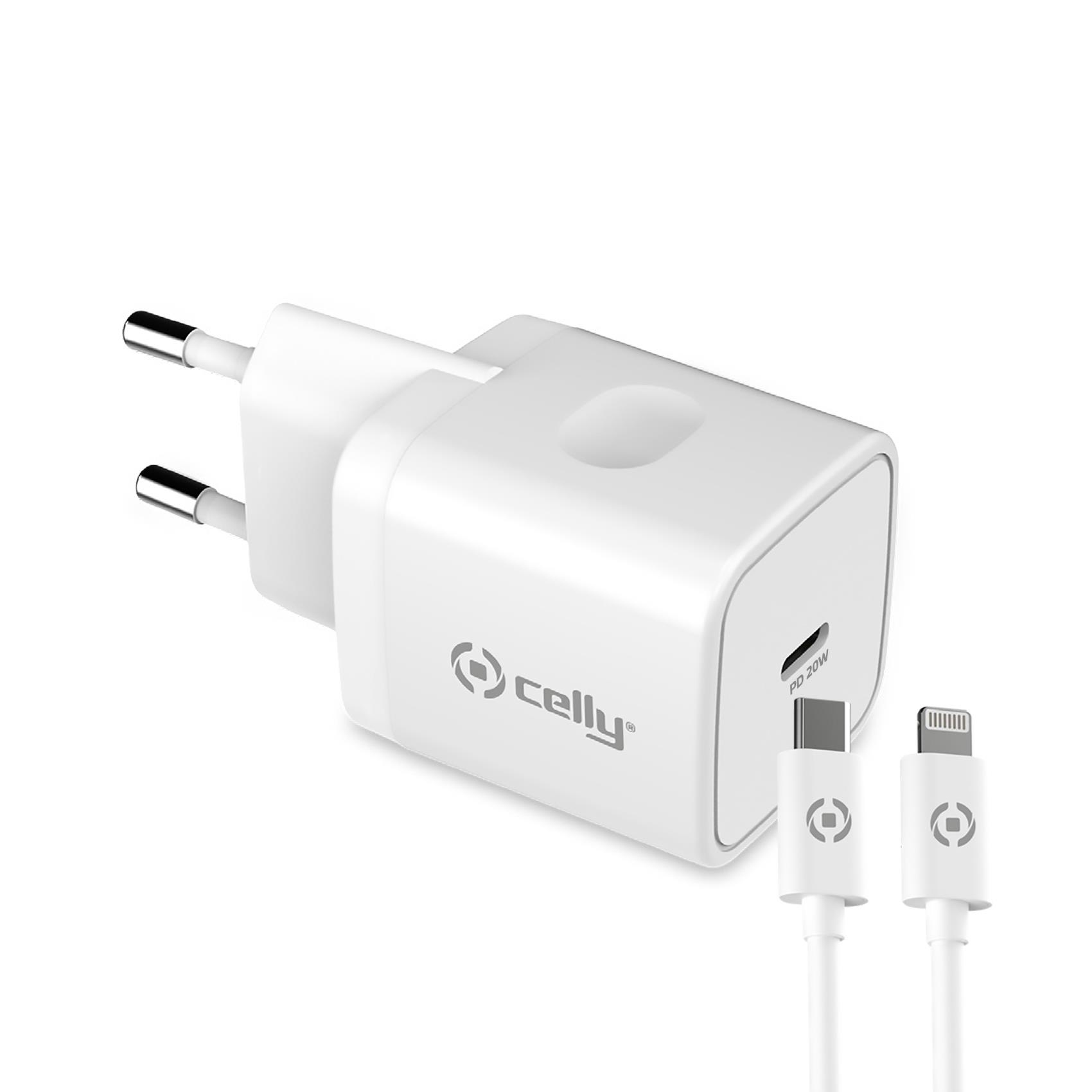 Celly TC1C20WLIGHTWH mobile device charger Universal White AC Indoor – image 1