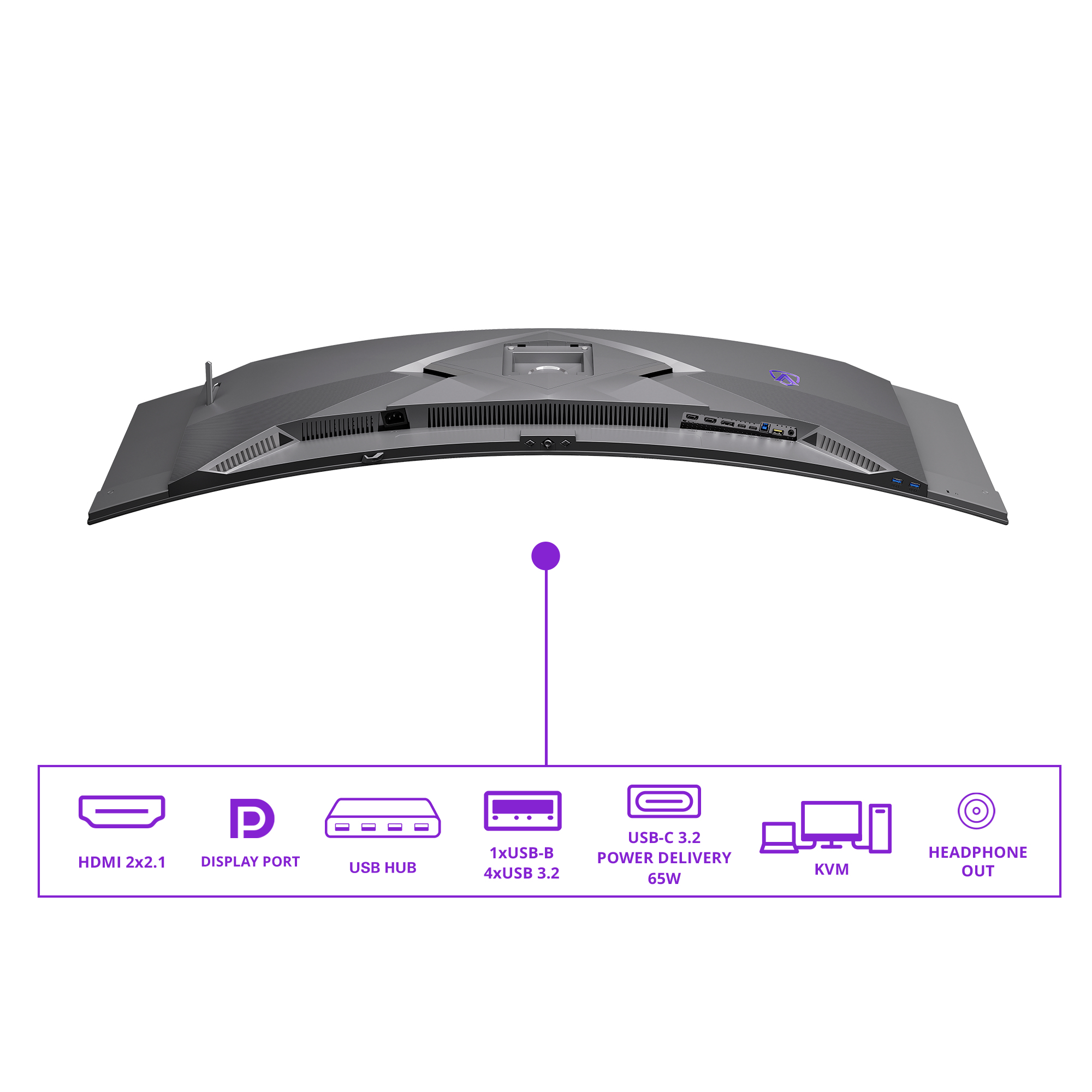 AOC 48.9′ AGON PRO AGP497UCZD computer monitor 124.2 cm (48.9″) 5120 x 1440 pixels Grey image 3