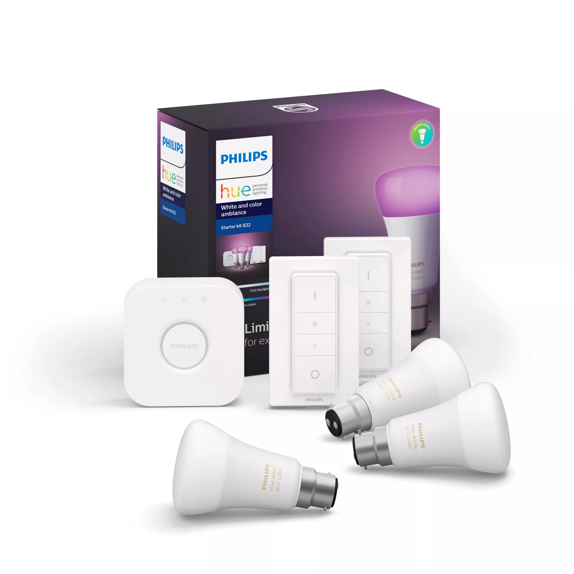 Philips by Signify Philips Hue White and colour ambience Starter kit B22