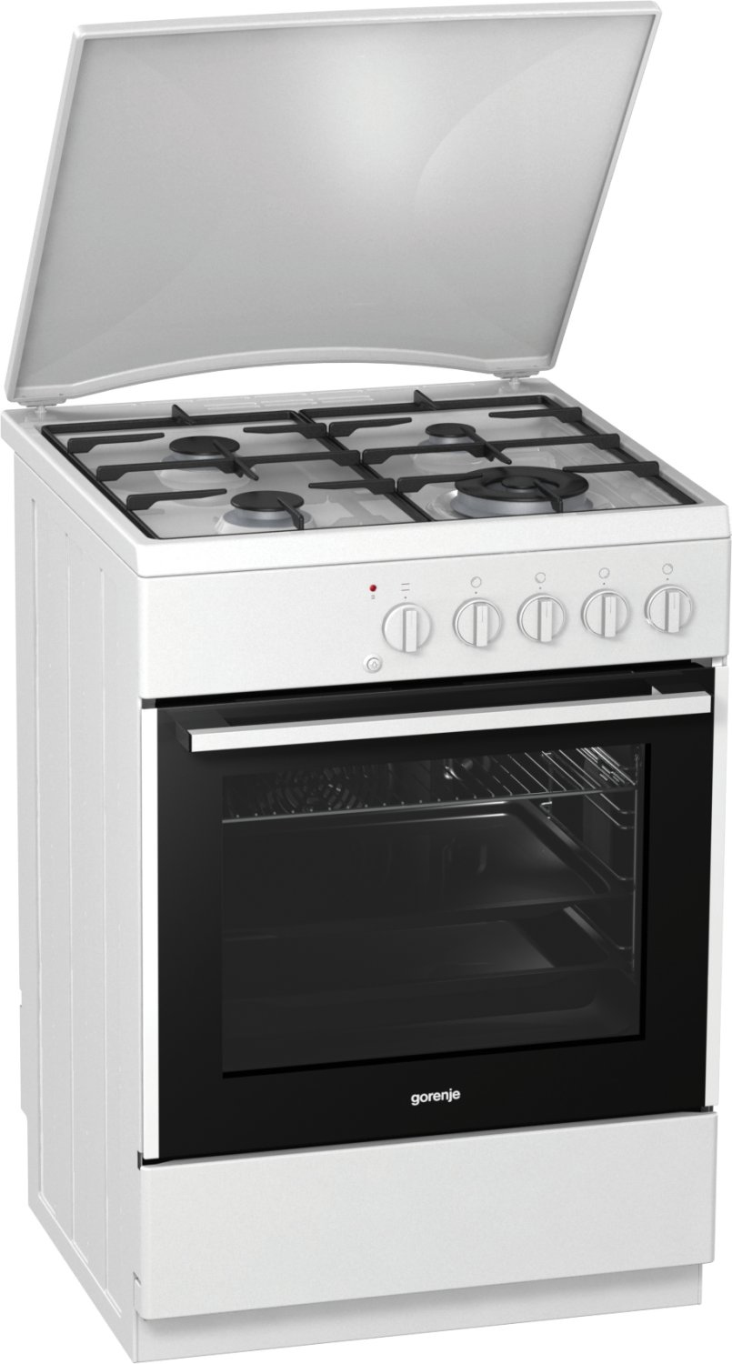 Gorenje GI613E112WKB cooker Freestanding cooker Gas Black, White