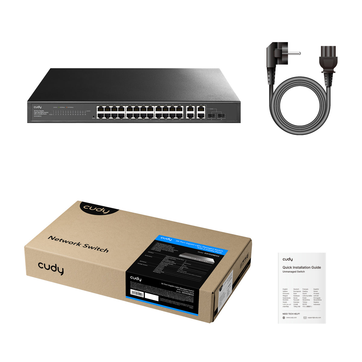 Cudy 26-Port Gigabit Easy-Managed Switch with 2 Combo Ports, GS1028ES2 1.0 – image 2