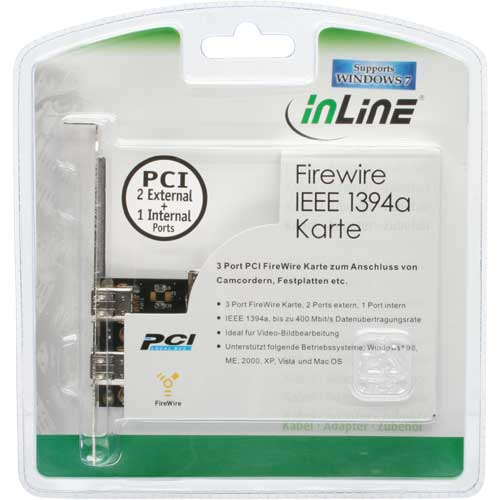 InLine 66669D interface cards/adapter Internal IEEE 1394/Firewire – image 2