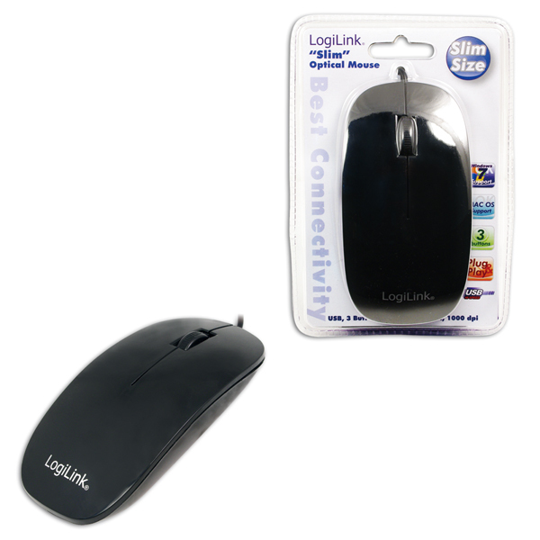 LogiLink ID0063 mouse Office Ambidextrous USB Type-A Optical 1000 DPI – image 2