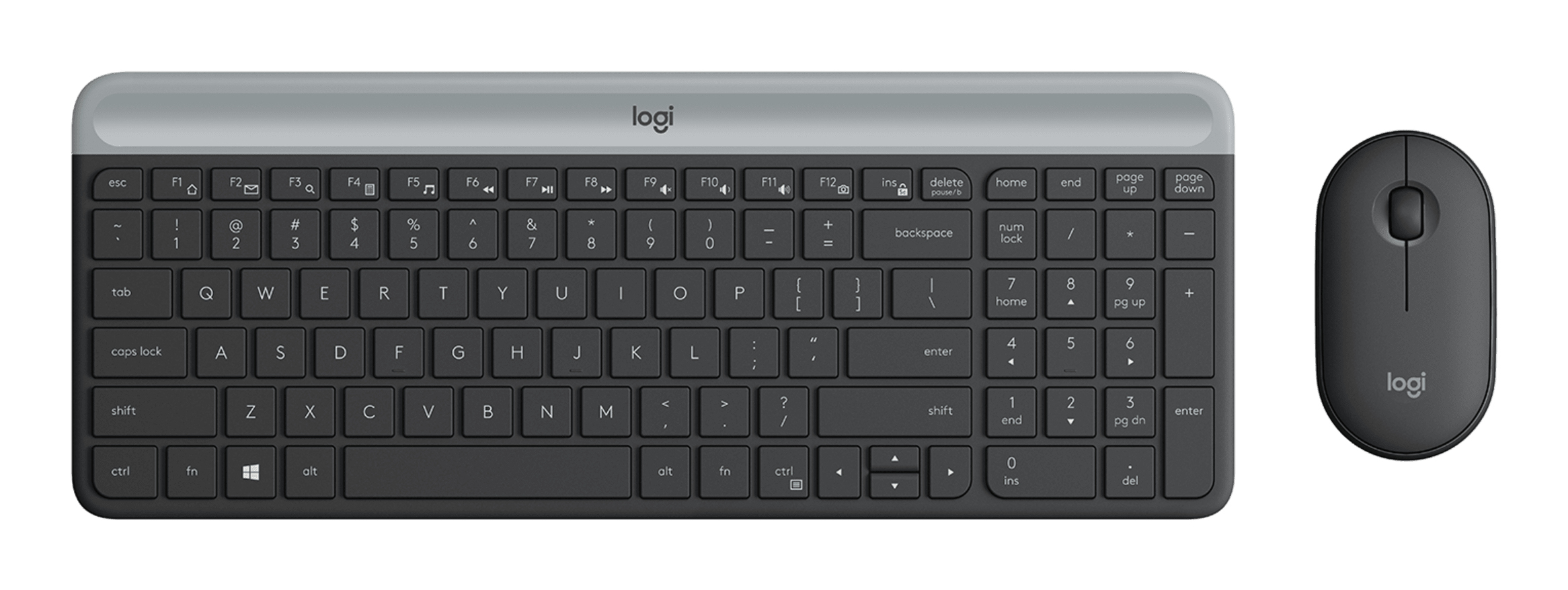 Logitech Slim Wireless Combo MK470. Keyboard style: Straight. Connectivity technology: Wireless, Device interface: RF Wire