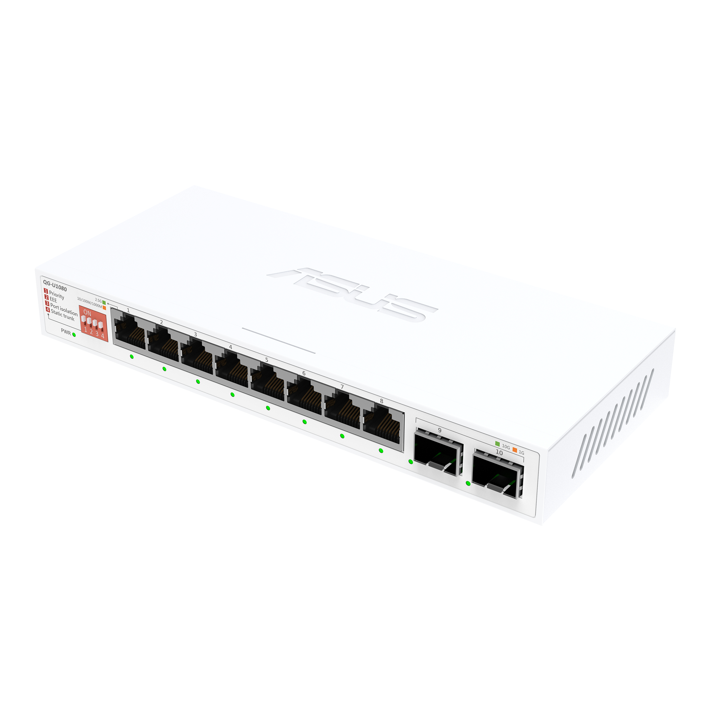 ASUS Switch QG-U1080 8-Port 2.5G + 2-Port 10G SFP+
