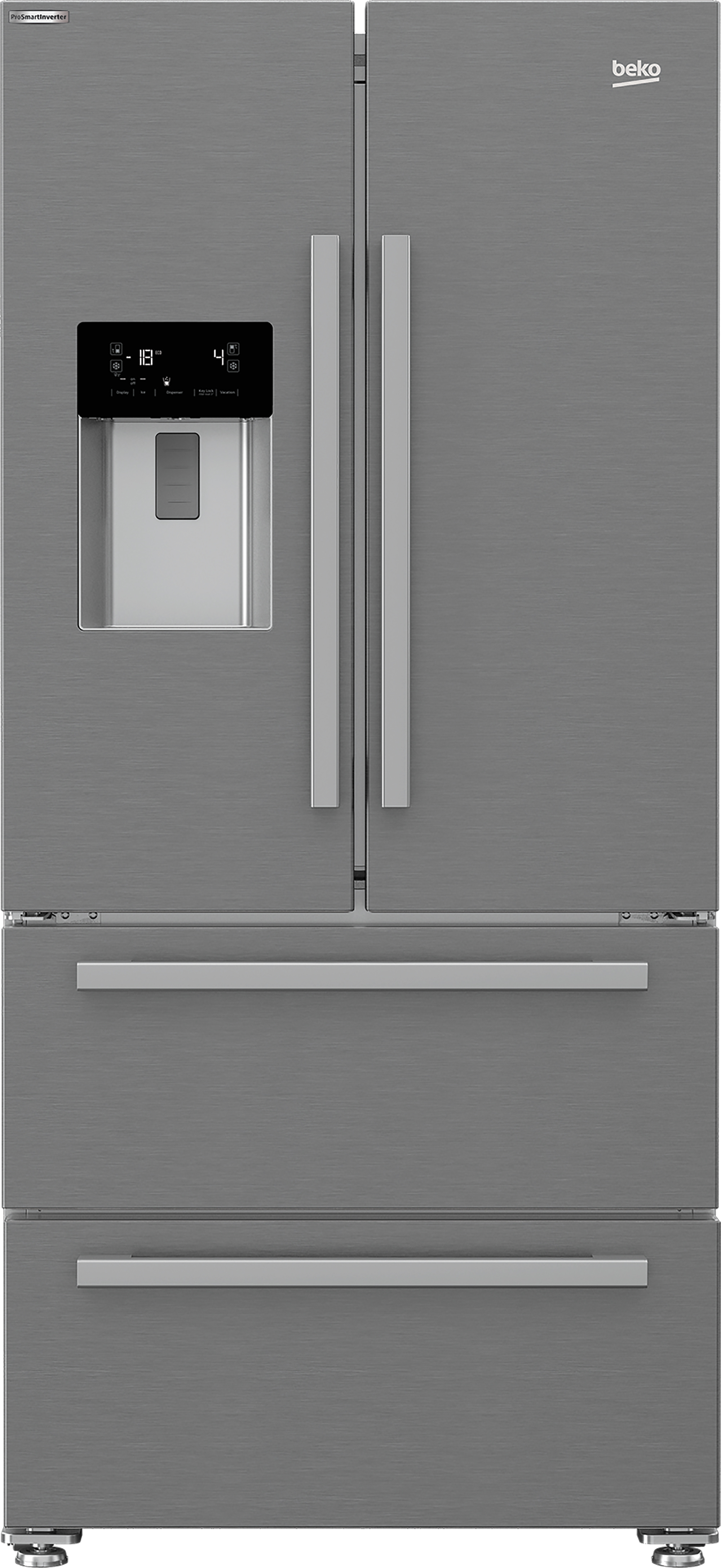 Beko GNE360520DX Freestanding American Style Fridge Freeze with HarvestFresh™ – image 1