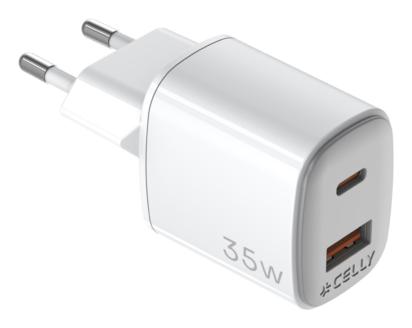 Celly UPTC1USB1USBC35 Caricabatterie per dispositivi mobili Universale Bianco AC Ricarica rapida Interno
