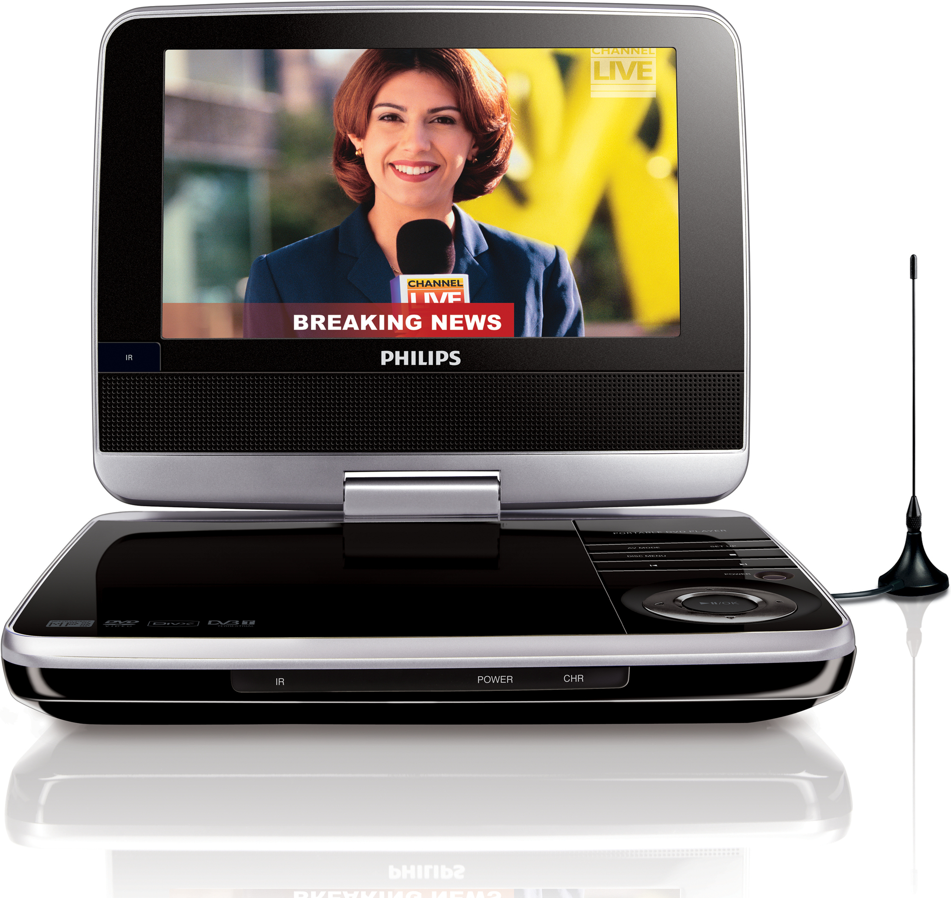 Philips PET745 17.8 cm (7") 480 x 234 pixels Black, Silver – image 2