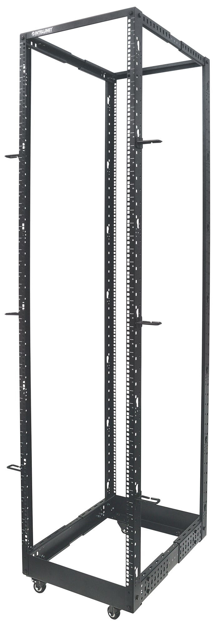Intellinet 19" Network Rack - Open Frame (4-Post), 45U, Black, Flatpack, Max – image 6