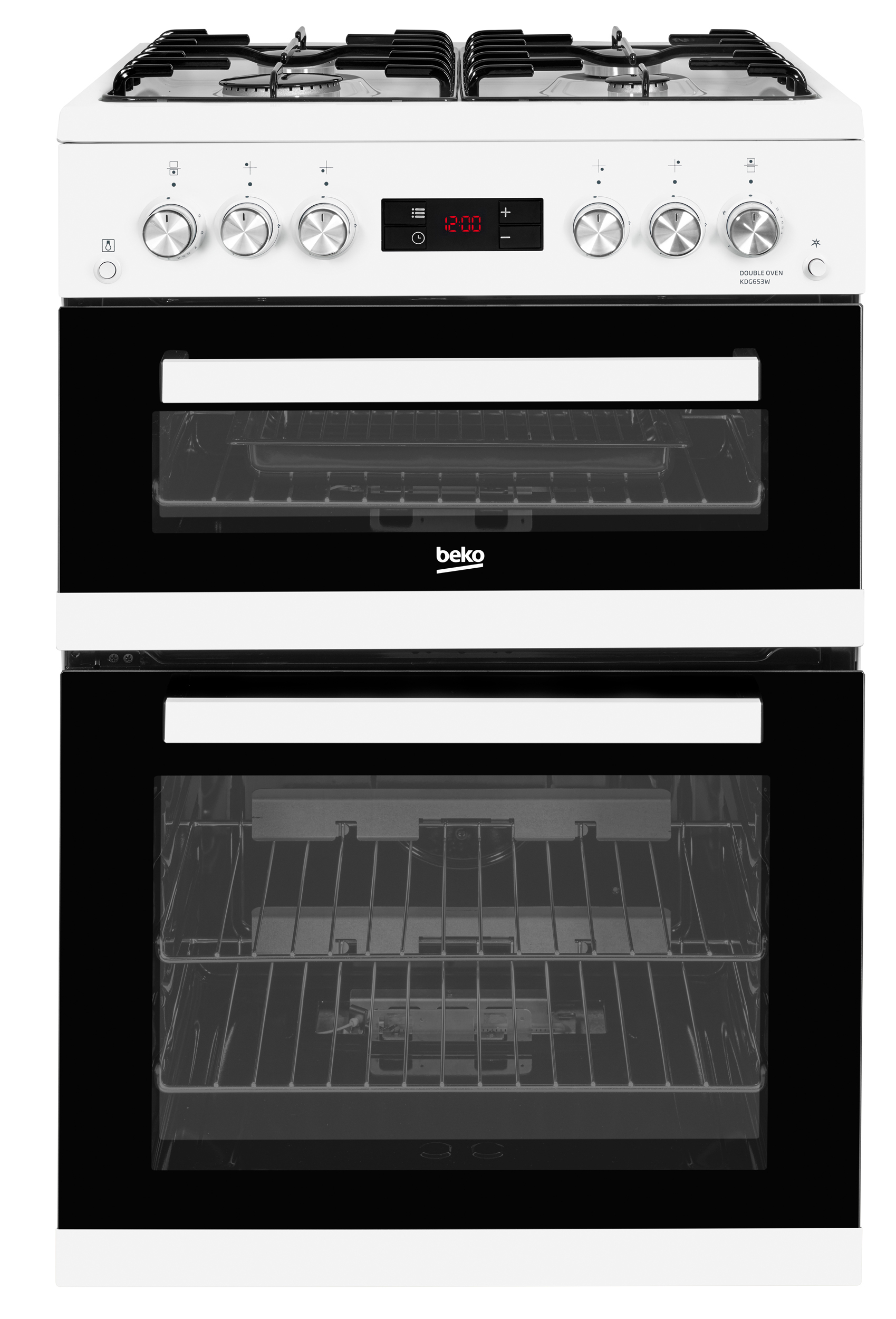 Beko KDG653W 60cm Freestanding Gas Double Oven Cooker