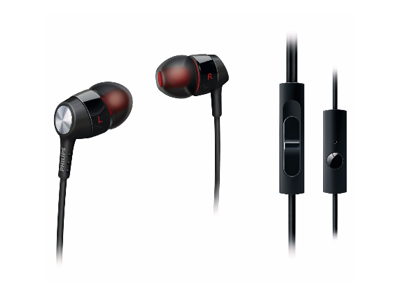 Philips SHE8005BK headphones/headset Wired In-ear Black, Red