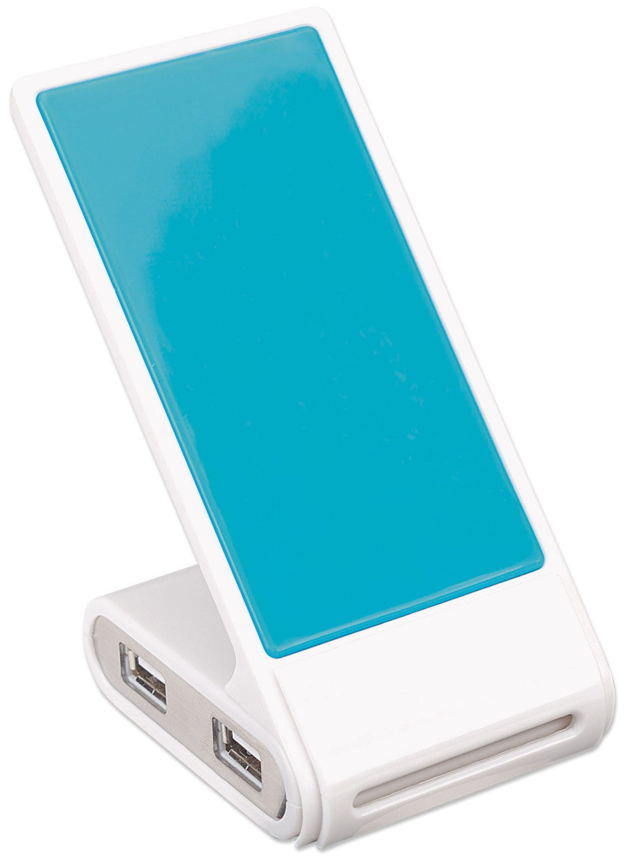 Manhattan Phone Stand with USB 4-Port Hub, 4x USB-A Ports, 480 Mbps (USB 2.0), Bus Power, Non Slip, White/Blue – image 2