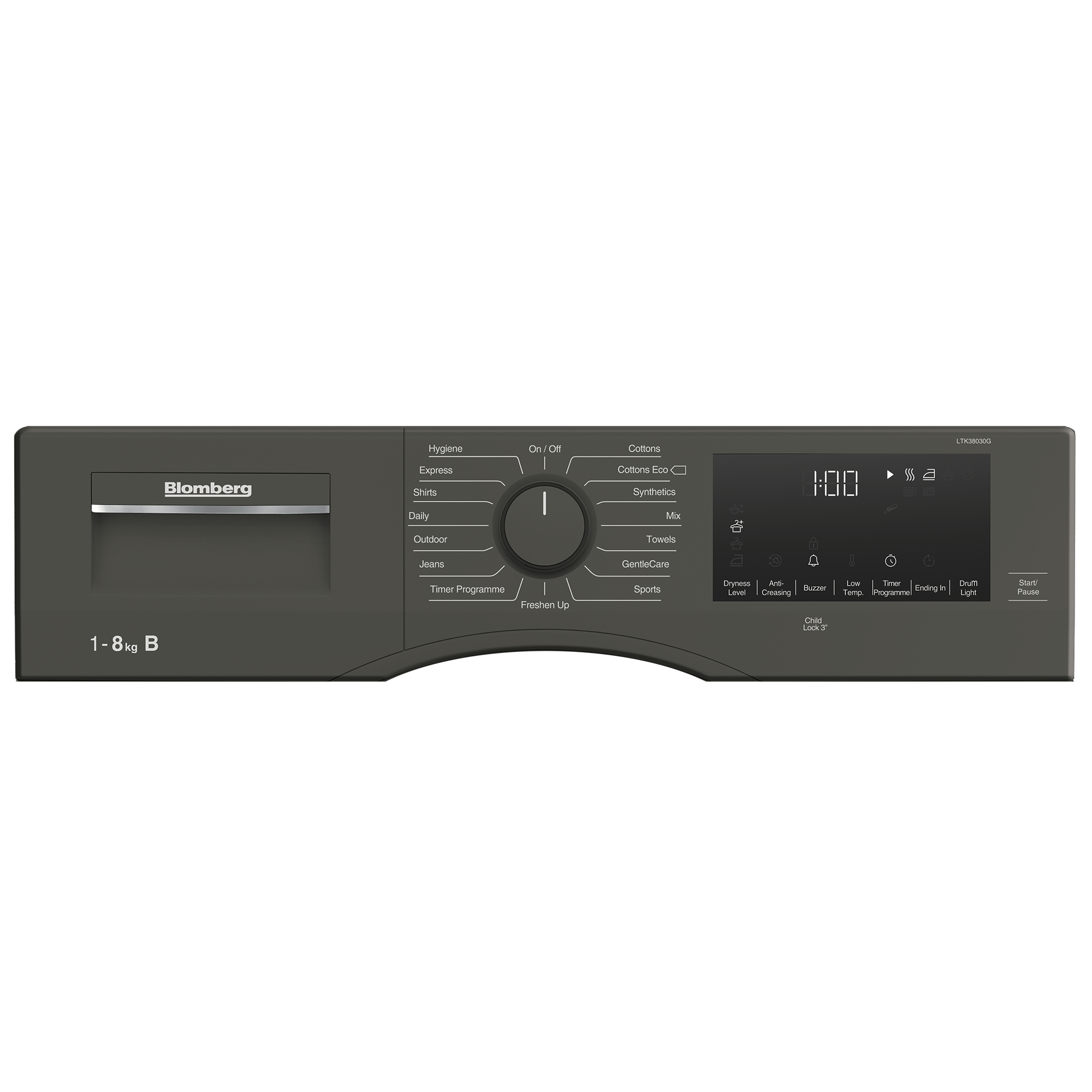 Blomberg LTK38030G 8kg Freestanding Condenser Tumble Dryer with Sensor Programmes – image 3