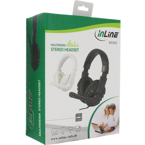 InLine 55352 headphones/headset Wired Head-band Calls/Music Black – image 4
