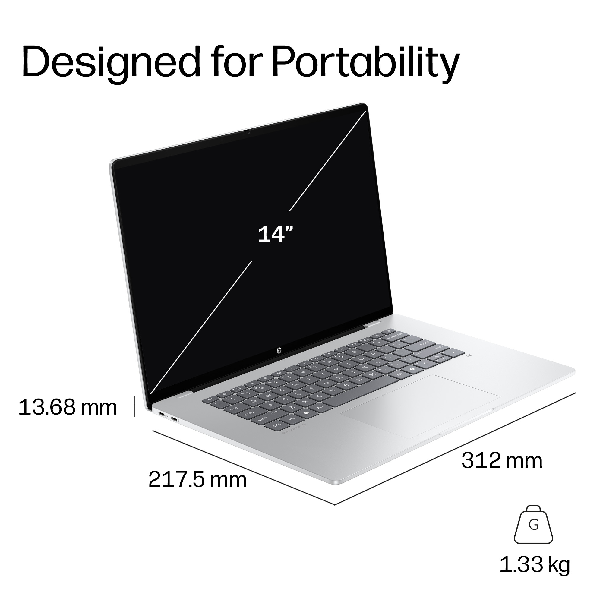HP DP2G7EA laptop Copilot+ PC AMD Ryzen™ AI 5 330 – image 7