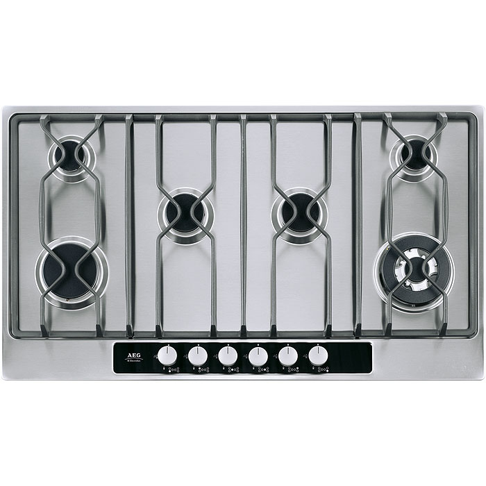 AEG 95852G-M hob Silver Built-in Gas 6 zone(s)