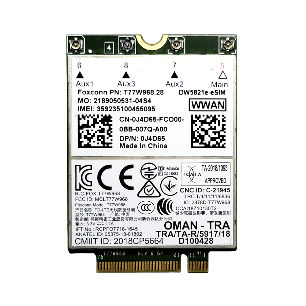 Origin Storage WWAN CARD 4G/5G LAT. 7400/7410 M.2 CARD DW5821E LTE/HSPA+ – image 1