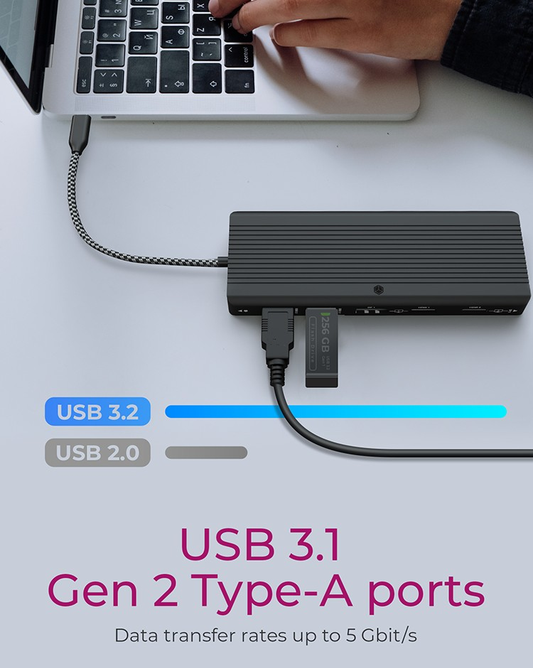 ICY BOX IB-DK4080AC Wired USB 3.2 Gen 1 (3.1 Gen 1) Type-C Black – image 3