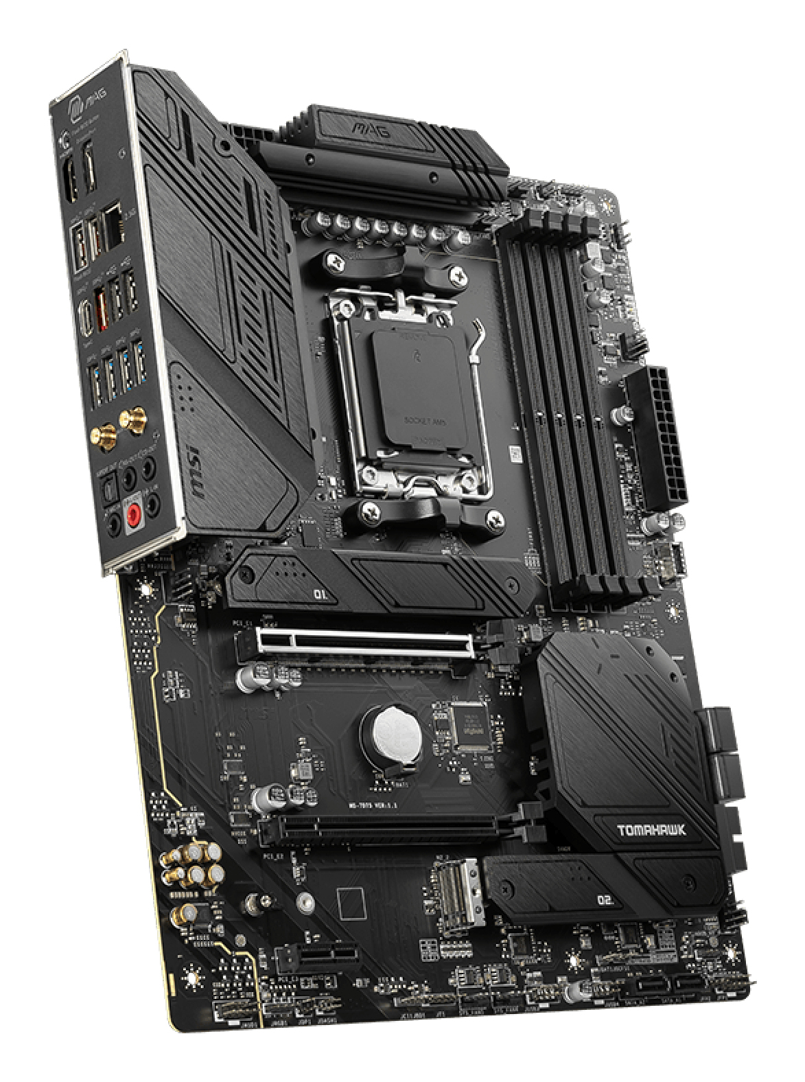 Tarjeta Madre MSI MAG B650 TOMAHAWK WIFI - Socket AM5 - 4xDDR5 - 4800/5800/6400MHz - HDMI - DisplayPort - M.2 - USB 2.0/3.1 - ATX - MAG B650 TOMAHAWK WIFI