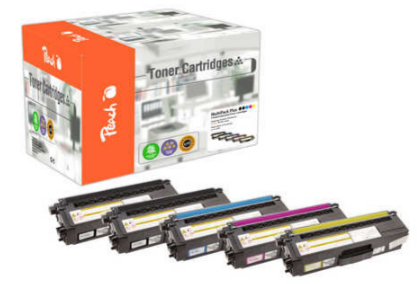 Peach 112145 toner cartridge 5 pc(s) Compatible Black, Cyan, Magenta, Yellow
