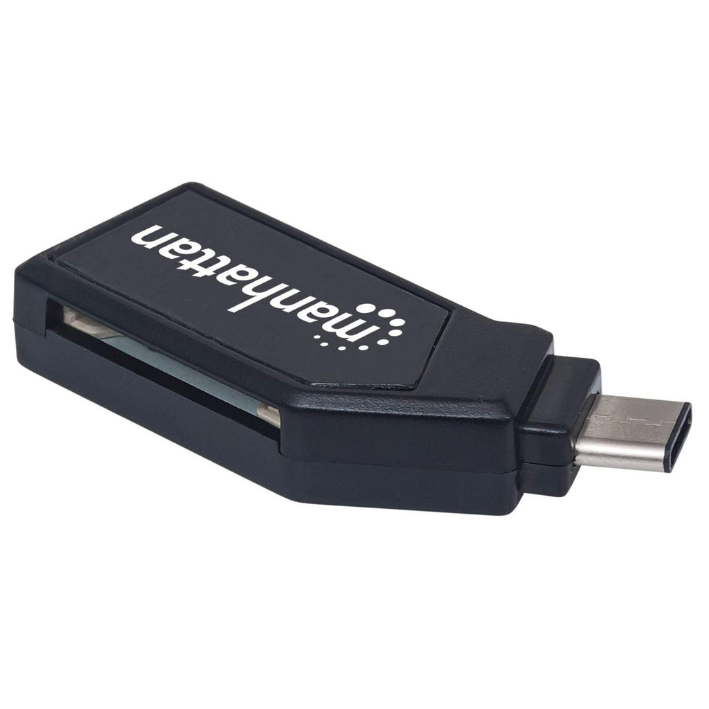 Manhattan USB-C Mini Multi-Card Reader/Writer, 480 Mbps, 24-in-1, Windows or Mac, Black, Blister – image 2