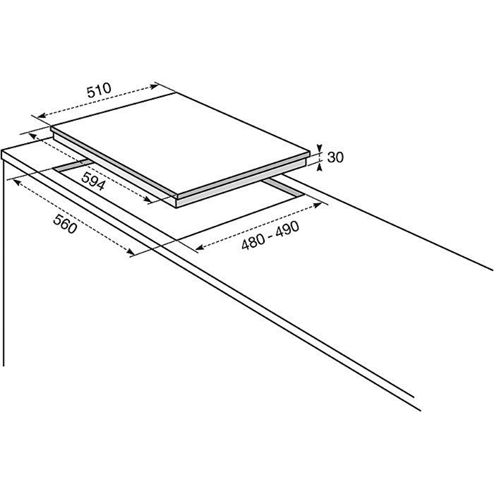 Electrolux PS640ROV hob Bronze, Sand Built-in Gas 4 zone(s) – image 2