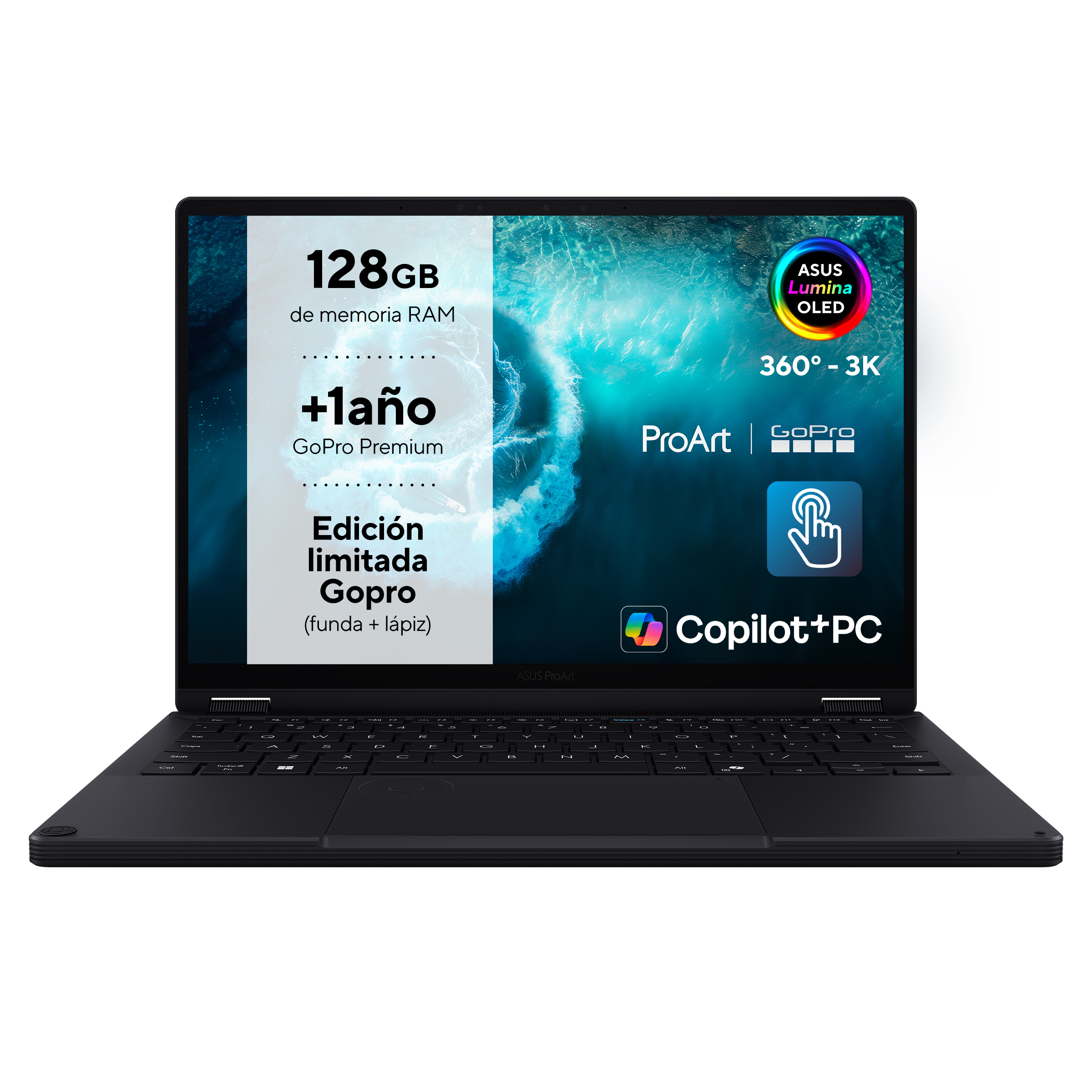 Portátil - ASUS ProArt GoPro Edition (PX13) OLED HN7306EAC-LX084W Copilot+ PC, 13.3" 3K, AMD Ryzen AI Max+ 395 50 TOPS, 128GB RAM, 2TB SSD, W11H - imagen 3