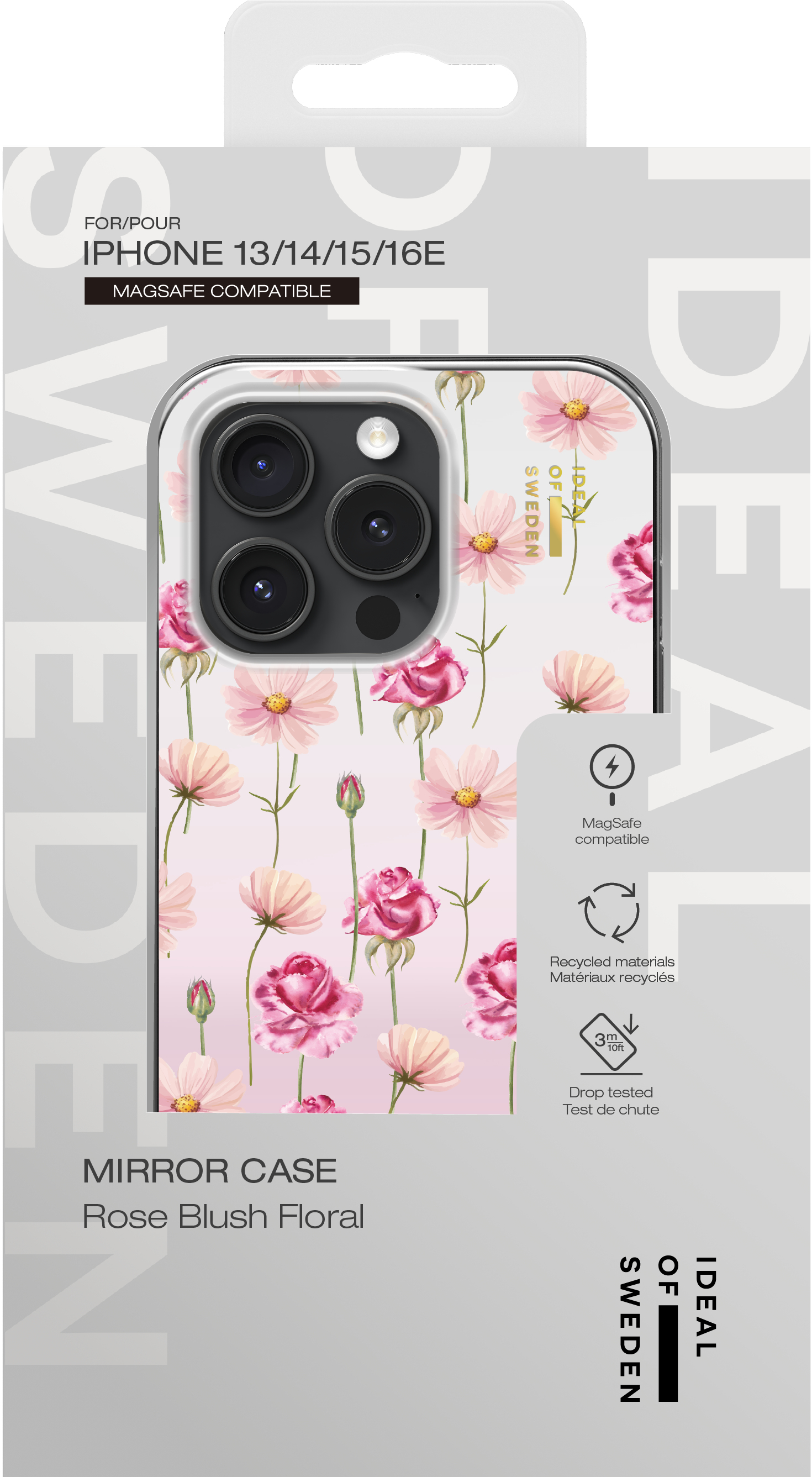 iDeal of Sweden Mirror Case iPhone 13 / 14 / 15 / 16e Rose Blush Floral – image 2