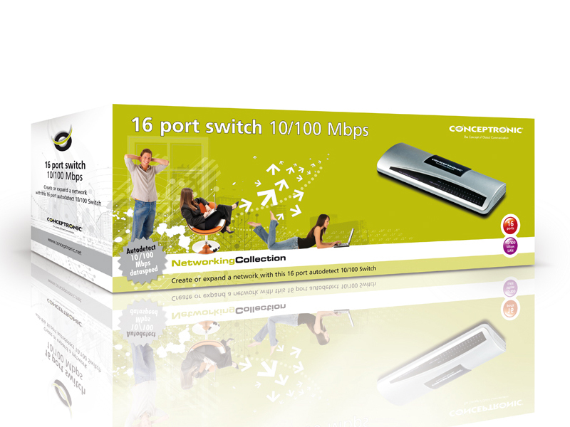 Conceptronic 16 port Switch 10/100 Mbps – image 5
