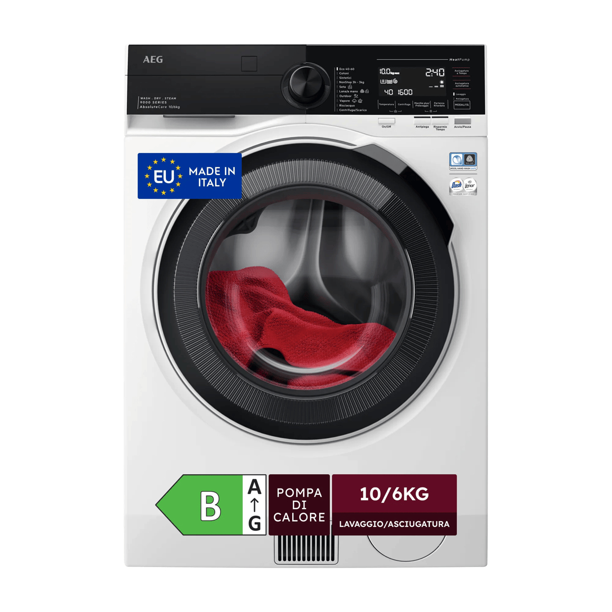 AEG Series 9000 LWR9C16AB washer dryer Freestanding Front-load White