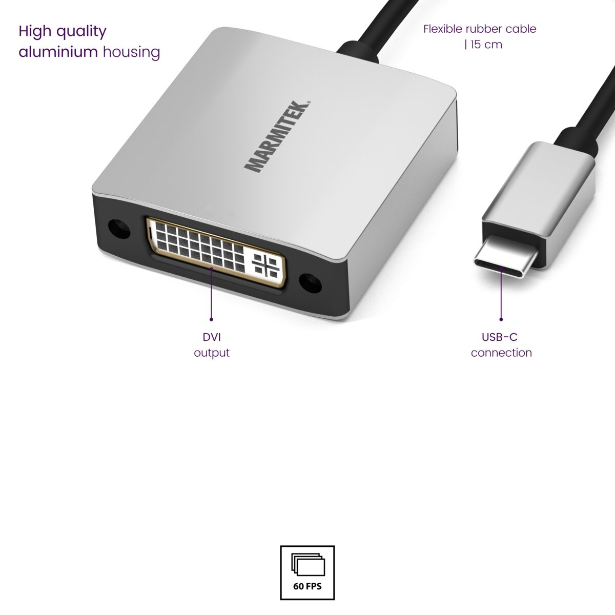 Marmitek Connect USB C to DVI - USB-C to DVI adapter – image 5