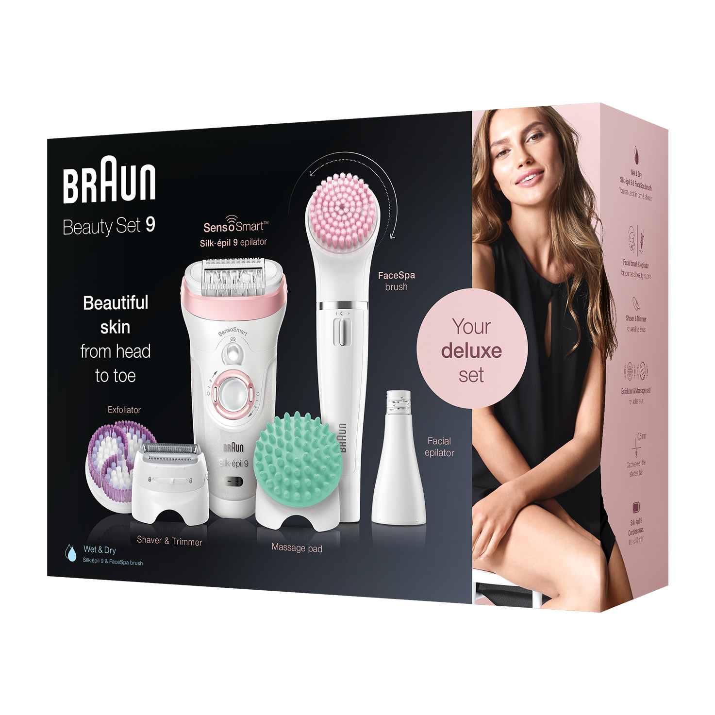 Braun Silk-épil 9 9/985 40 tweezers Pink, White – image 6