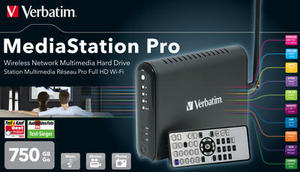 Verbatim MediaStation Pro Wireless Network Multimedia Hard Drive - 750GB
