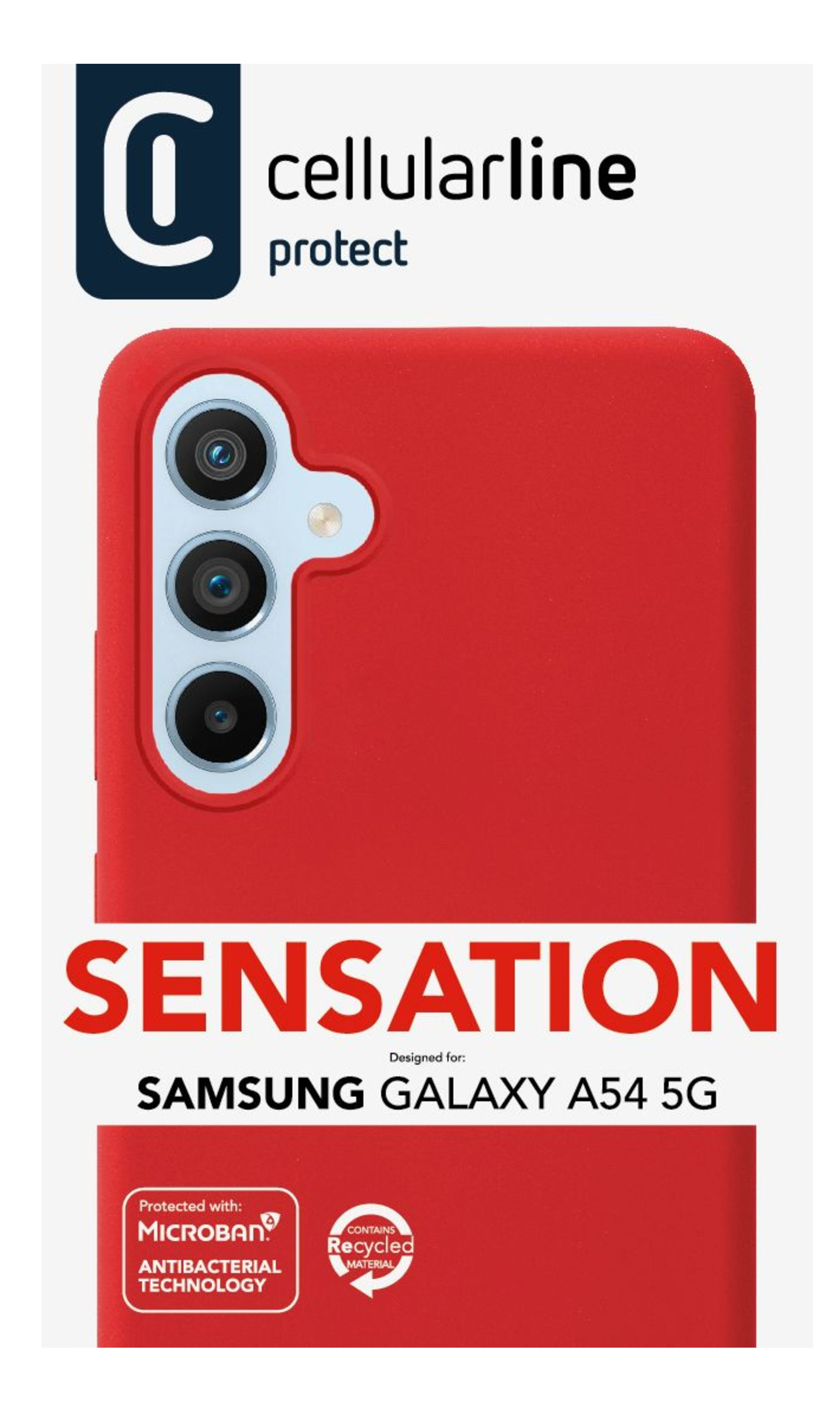 Cellularline Sensation - Galaxy A54 Soft-touch silicone case with built-in Microban® antibacterial technology – image 5