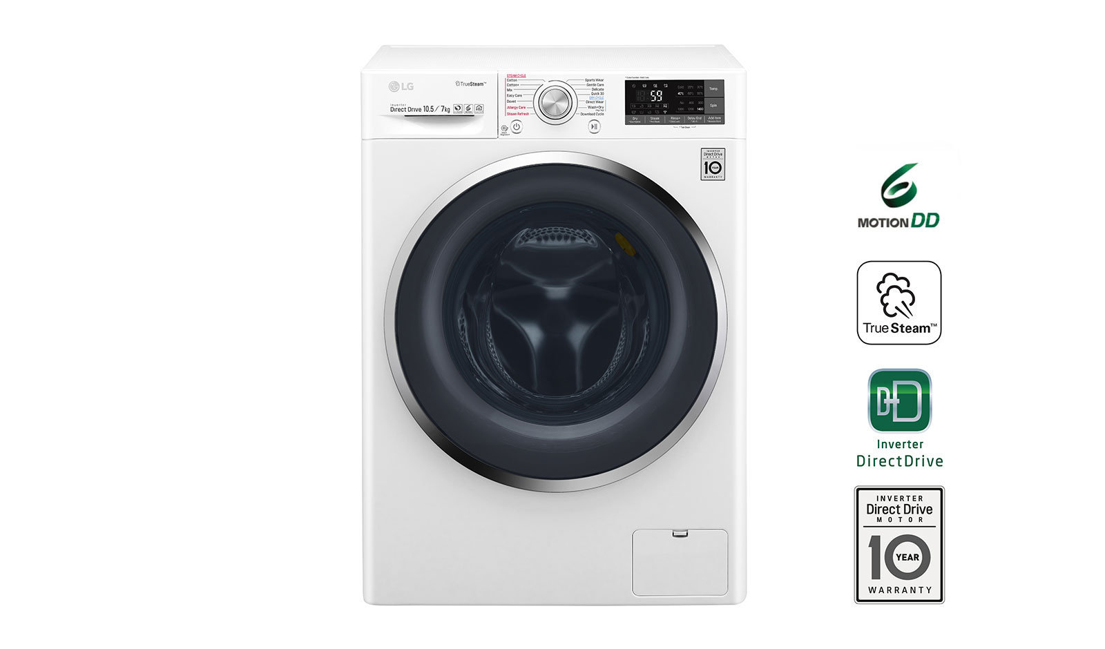 LG F4J8JHP2W washing machine Front-load