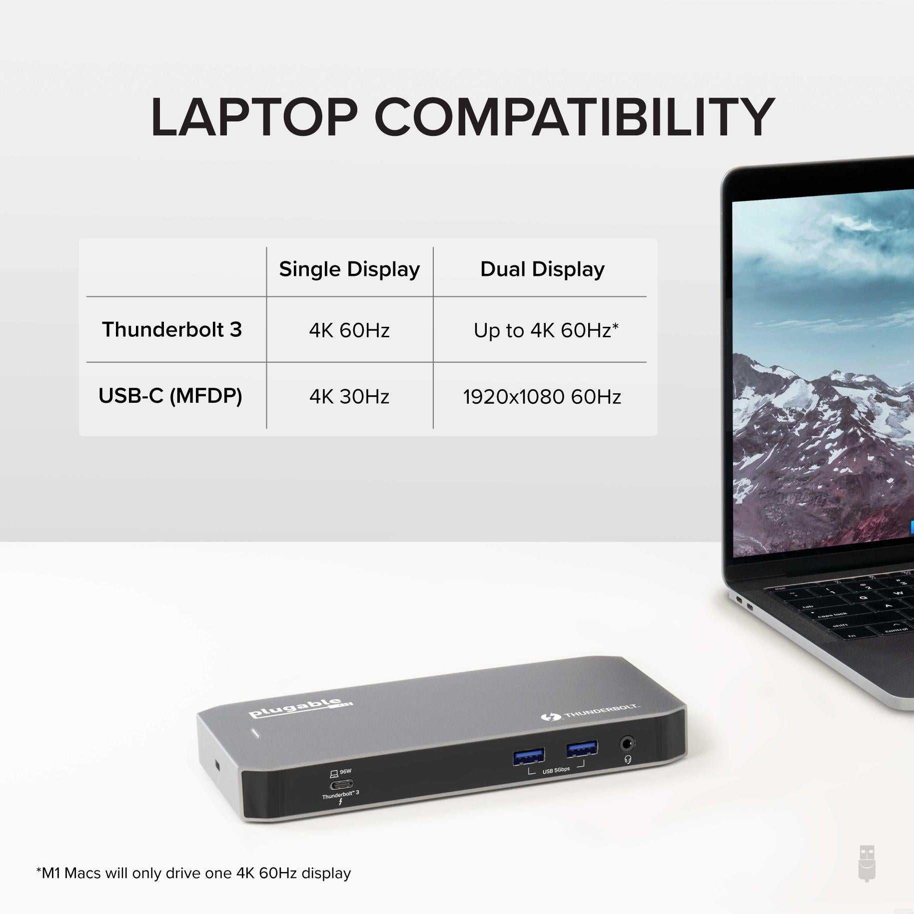 Plugable Technologies TBT3-UDC3 laptop dock/port replicator Docking Thunderbolt 3 Black – image 6