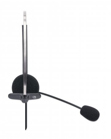 Manhattan Mono On-Ear Headset (USB), Microphone Boom (padded), Polybag Packaging, Adjustable Headband, In-Line Volume Control, Ear Cushion, USB-A for both sound – image 5