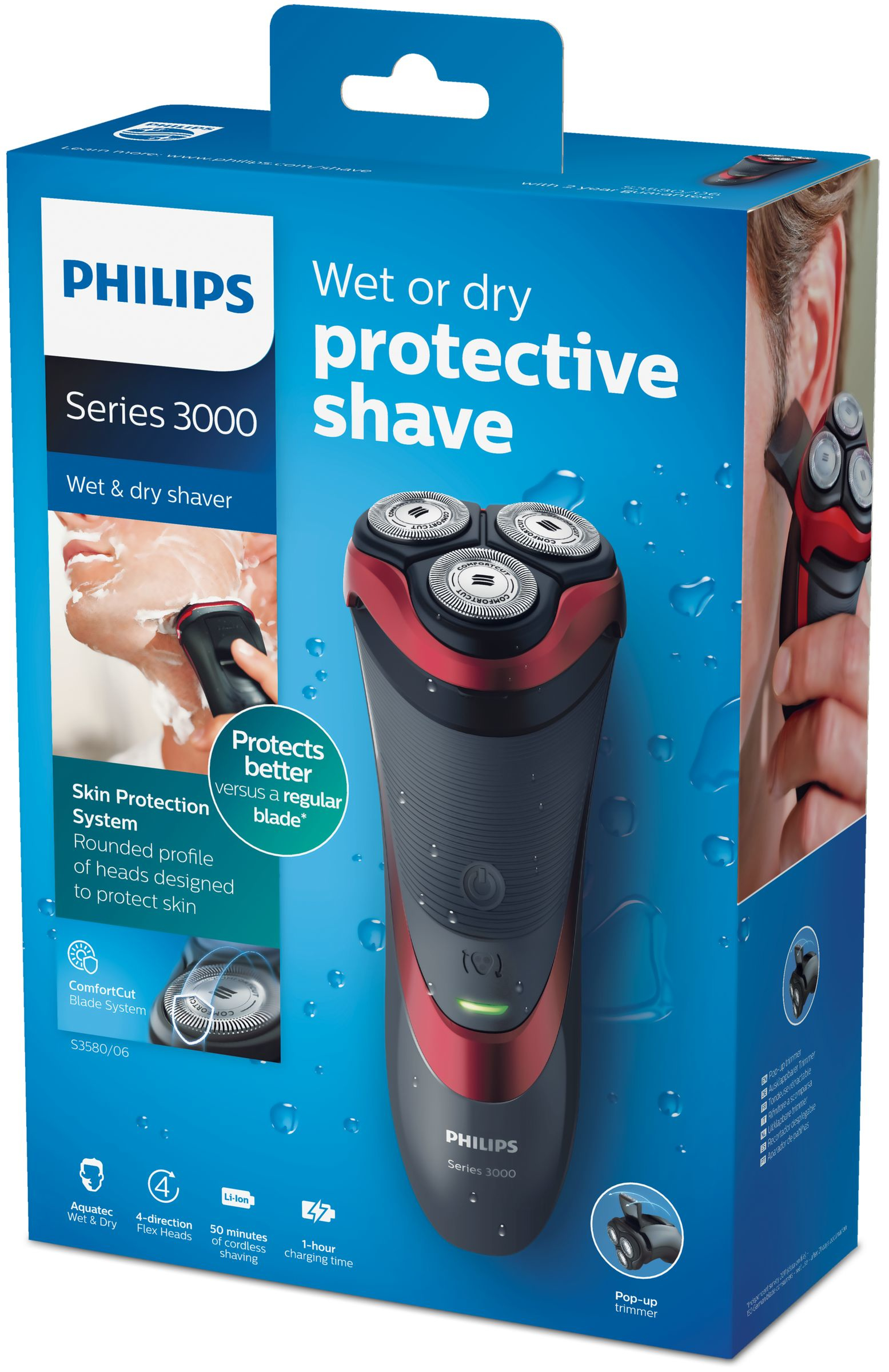 Philips SHAVER Series 3000 Wet and dry electric shaver – image 2
