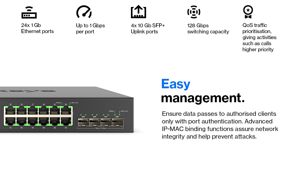 Linksys 24 Port Gigabit Managed Network Switch with – image 7