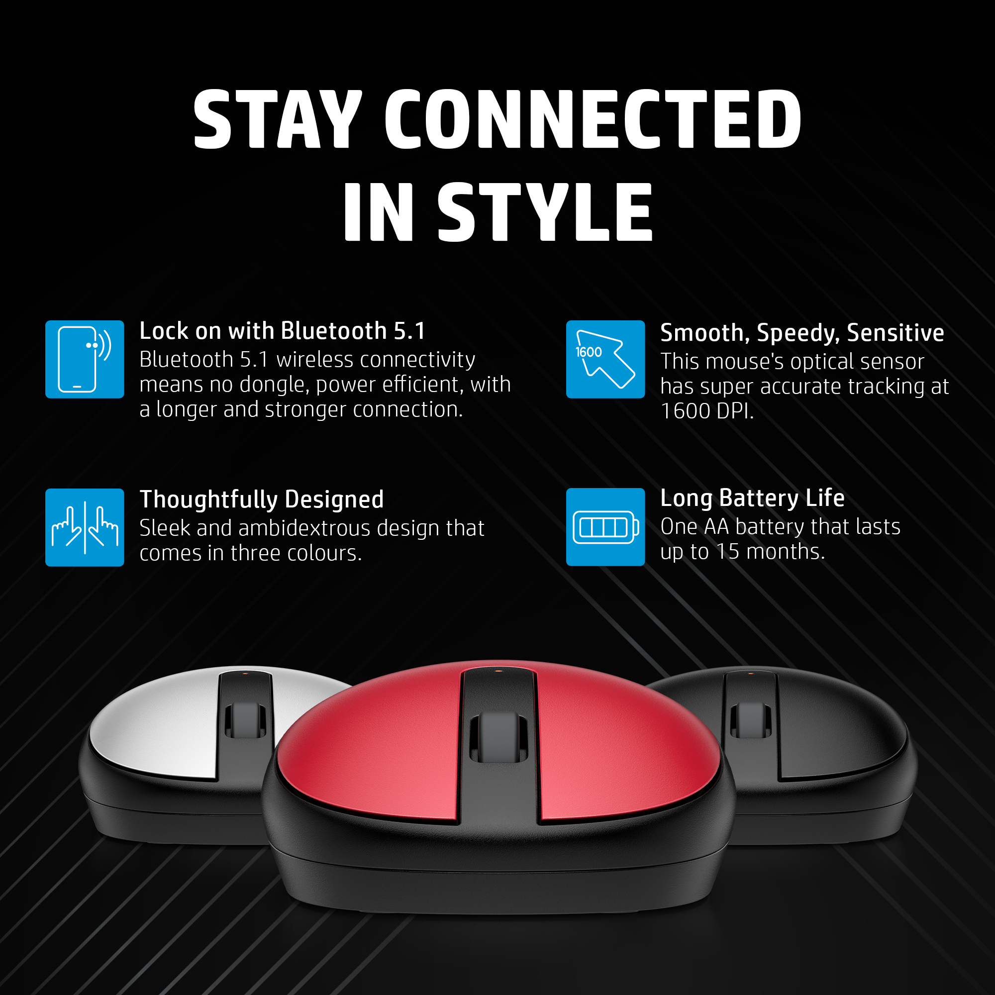 HP 240 Lunar White Bluetooth Mouse – image 5
