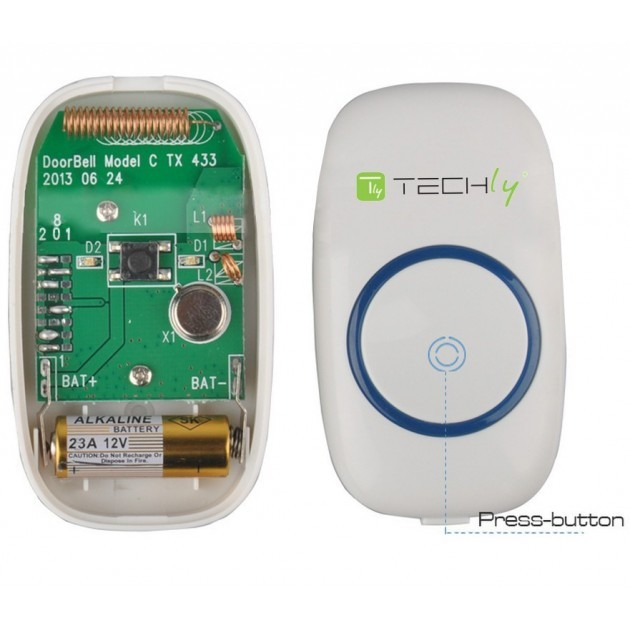 Techly Additional Wireless Remote Control for Doorbell I-BELL-RMT01 – image 2