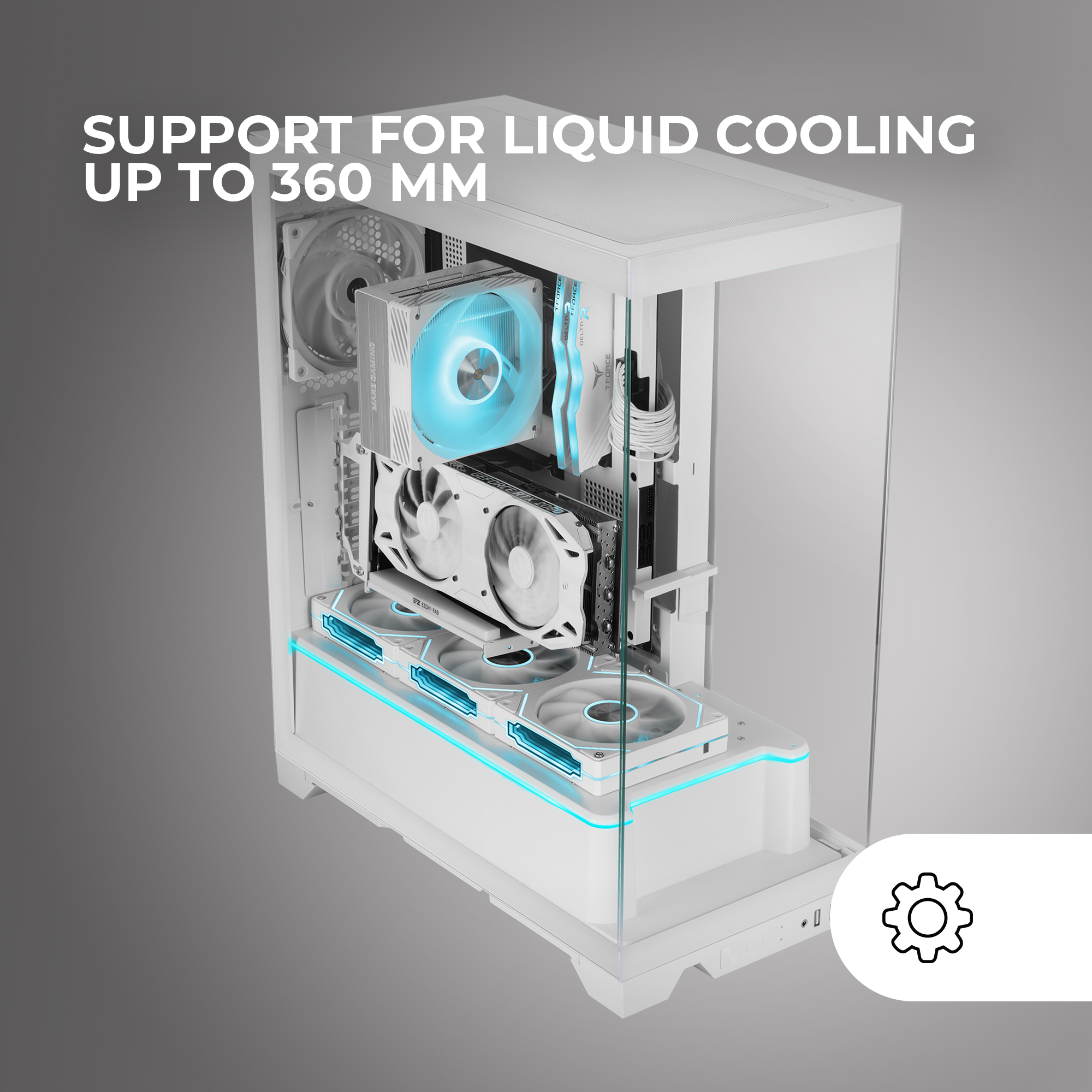 Mars Gaming MCPRISMAW computer case Midi Tower White – image 9