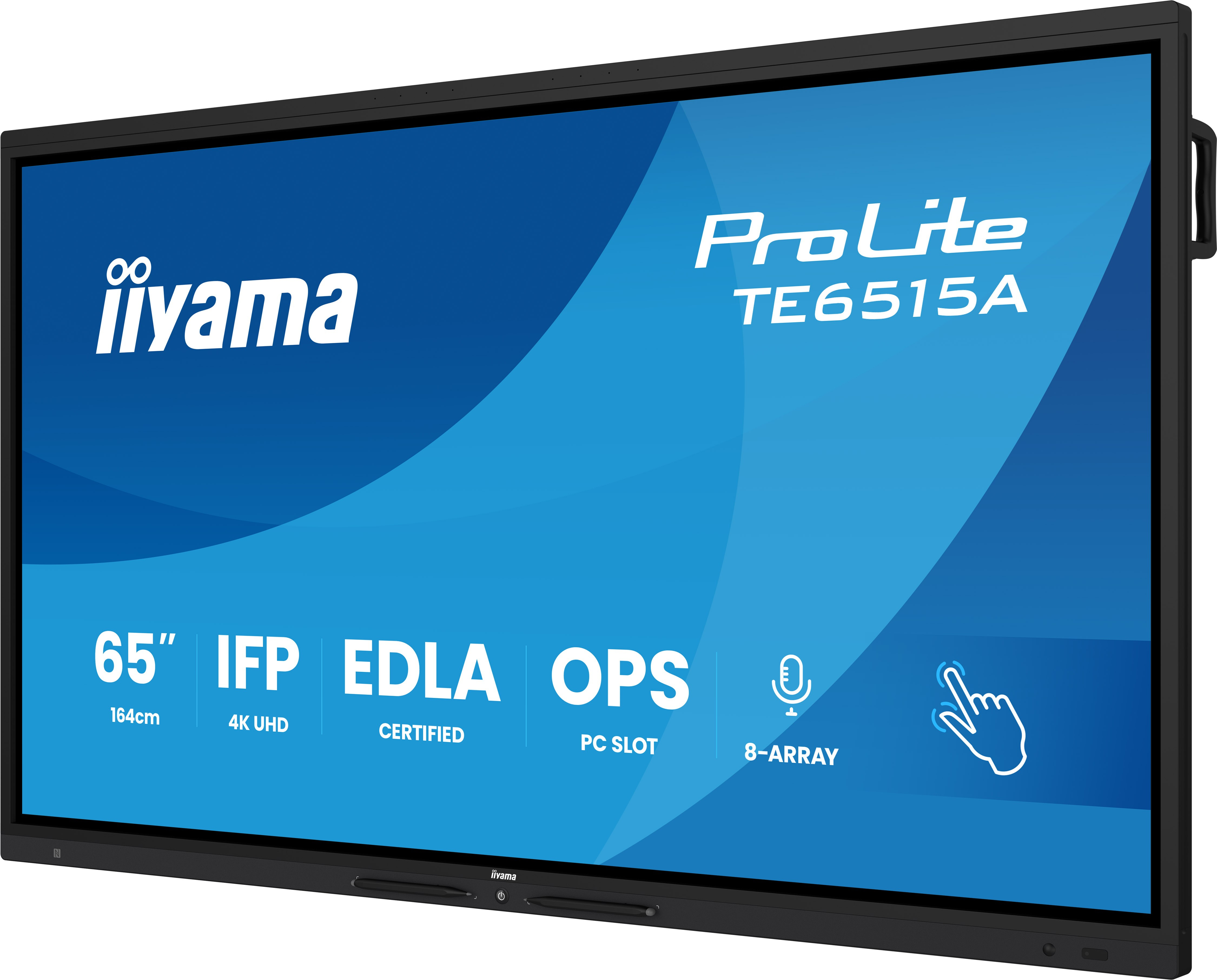 صورة شاشة iiyama TE6515A-B1AG تفاعلية مسطحة 64.5 بوصة 4K Ultra HD