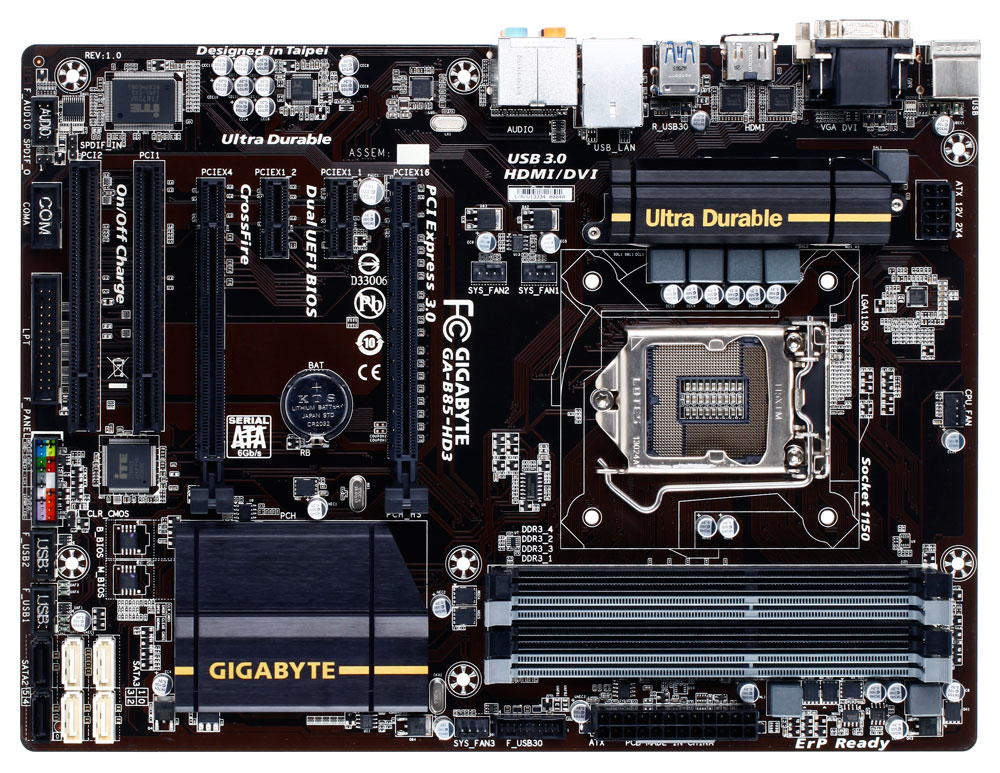 GIGABYTE GA-B85-HD3 motherboard Intel® B85 LGA 1150 (Socket H3) ATX – image 2